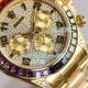 Swiss Replica Rolex Rainbow Daytona Yellow Gold Watch Diamond Dial 40MM (3)_th.jpg